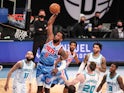 Brooklyn Nets forward Jeff Green goes in for a slam dunk against the Charlotte Hornets on April 2, 2021