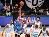 Brooklyn Nets forward Jeff Green goes in for a slam dunk against the Charlotte Hornets on April 2, 2021