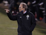 Seattle Sounders head coach Brian Schmetzer against the Columbus Crew in the first half during the 2020 MLS Cup Final at MAPFRE Stadium in December 2020