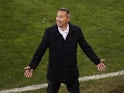 Columbus Crew head coach Caleb Porter reacts against the Seattle Sounders in the second half during the 2020 MLS Cup Final at MAPFRE Stadium in December 2020