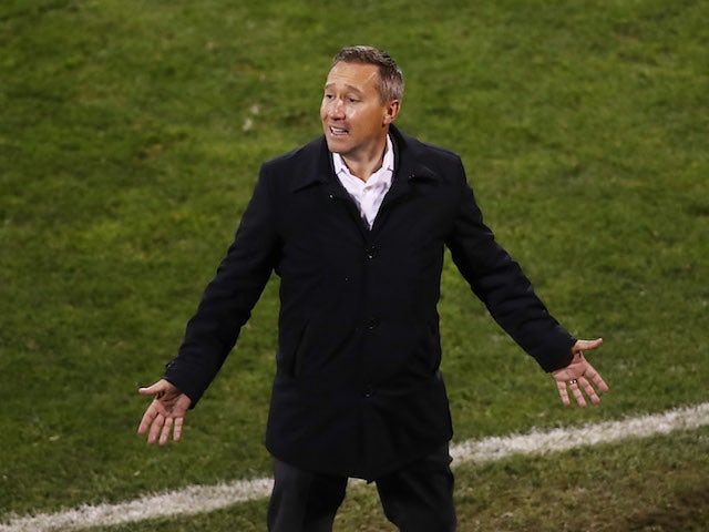 Columbus Crew head coach Caleb Porter reacts against the Seattle Sounders in the second half during the 2020 MLS Cup Final at MAPFRE Stadium in December 2020