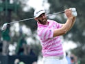 Dustin Johnson in action at the Masters on April 8, 2021