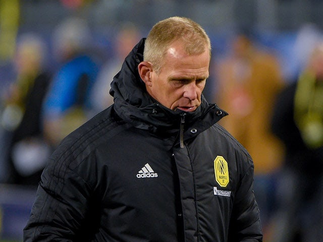 Nashville SC head coach Gary Smith walks off the field after falling to Atlanta United at Nissan Stadium in February 2020