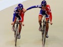 GB's Danielle King and Laura Trott celebrate after setting a new world record in 2012
