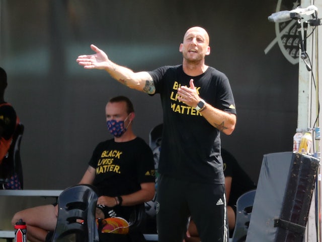 FC Cincinnati head coach Jaap Stam during the second half against the Atlanta United FC at ESPN Wide World of Sports in July 2020