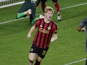 Atlanta United midfielder Jackson Conway (36) celebrates after scoring a goal against Club America in the second half during the 2020SCCL quarterfinals at Exploria Stadium in December 2020