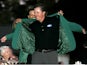 Phil Mickelson celebrates winning the Masters in 2006