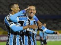 Gremio's Ricardinho celebrates scoring their second goal on March 17, 2021