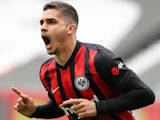 Andre Silva in action for Eintracht Frankfurt on April 10, 2021