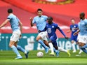 Manchester City's Rodri in action with Chelsea's N'Golo Kante in the FA Cup on April 17, 2021