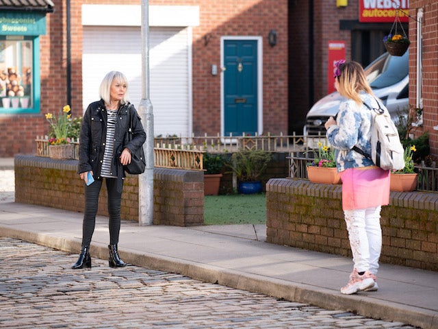 Sharon on the second episode of Coronation Street on April 26, 2021