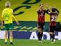 AFC Bournemouth's Lloyd Kelly celebrates after scoring their third goal against Norwich City in the Championship on April 17, 2021