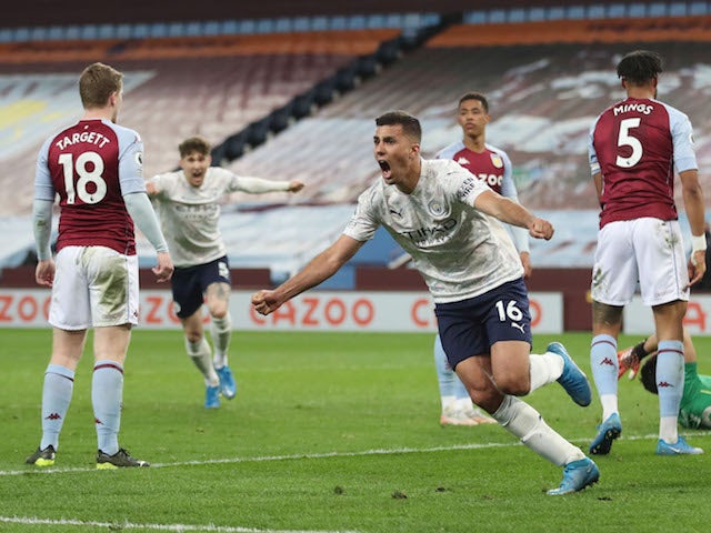 Aston Villa 1-2 Man City: Citizens edge closer to title