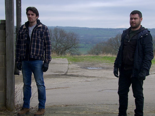 Mack and Aaron on Emmerdale on May 3, 2021