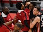 Miami Heat center Bam Adebayo celebrates a winning shot over the Brooklyn Nets on April 18, 2021