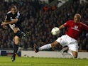 Ronaldo scores for Real Madrid against Manchester United in the Champions League on April 23, 2003