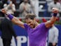 Rafael Nadal celebrates winning the Barcelona Open on April 25, 2021