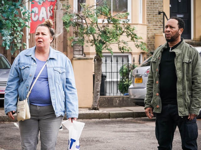 Mitch and Karen on EastEnders on May 7, 2021