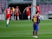 Granada's Darwin Machis celebrates scoring against Barcelona in La Liga on April 29, 2021