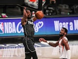 Brooklyn Nets forward Kevin Durant dunks in the third quarter against the Phoenix Suns on April 25, 2021