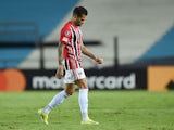Sao Paulo's Dani Alves walks off the pitch after sustaining an injury ON MAY 5, 2021