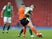 Dundee United's Calum Butcher in action with Hibernian's Kevin Nisbet in the Scottish FA Cup on May 8, 2021