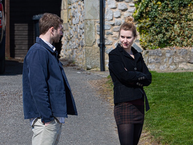 Jamie and Dawn on the first episode of Emmerdale on May 27, 2021