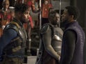 Michael B Jordan and Chadwick Boseman in Black Panther