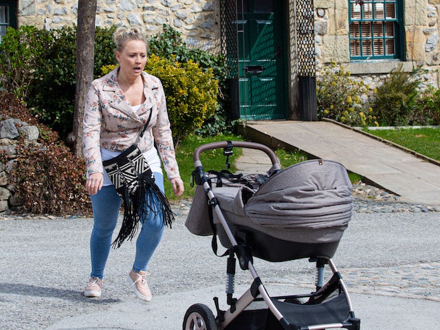 Tracy and a runaway pram on the first episode of Emmerdale on May 27, 2021