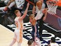 Washington Wizards guard Russell Westbrook shoots past Atlanta Hawks guard Kevin Huerter on May 11, 2021