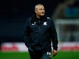 Frankie McAvoy in charge of Preston North End in April 2021