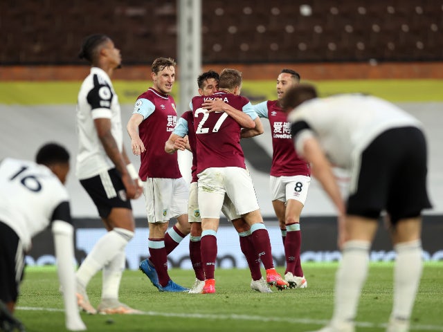 Result: Fulham 0-2 Burnley: Cottagers relegated from Premier League