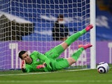 Chelsea's Kepa Arrizabalaga in action against Arsenal in the Premier League on May 12, 2021