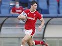 Louis Rees-Zammit in action for Wales on March 13, 2021