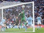 Ben Watson scores Wigan's first goal against Manchester City in the FA Cup final on May 11, 2013