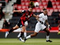 Brentford's Ivan Toney in action with AFC Bournemouth's Cameron Carter-Vickers on May 17, 2021