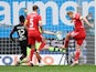 FC Union Berlin's Joel Pohjanpalo scores their first goal on 15 May, 2021