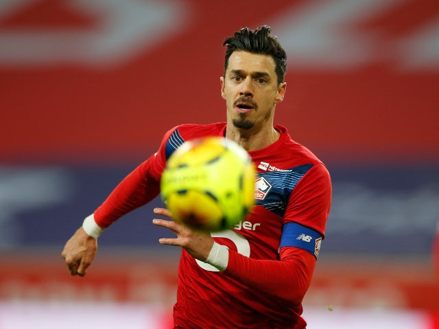 Jose Fonte pictured for Lille in January 2021
