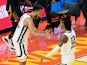 Memphis Grizzlies forward Kyle Anderson and guard Ja Morant celebrate against the Golden State Warriors on May 22, 2021