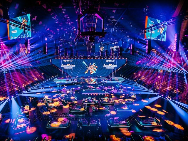 The stage at the Rotterdam Ahoy, host venue for Eurovision 2021