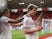 Leeds United's Patrick Bamford celebrates scoring against Southampton in the Premier League on May 18, 2021