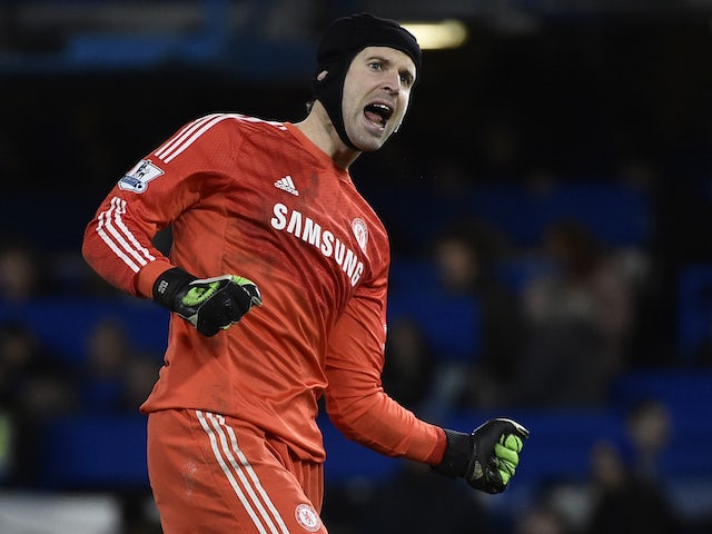 Petr Cech in action for Chelsea in 2015