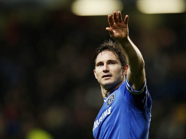 Frank Lampard en acción para el Chelsea en 2014