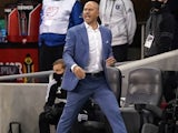 Portland Timbers head coach Giovanni Savarese yells from the sideline on May 16, 2021