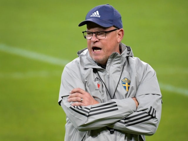 Sweden coach Janne Andersson during training in October, 2020