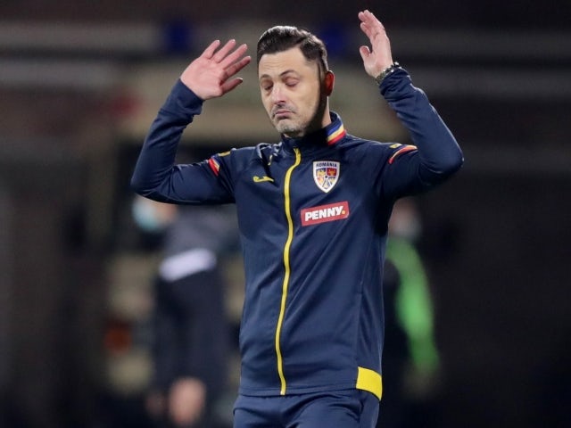 Romania manager Mirel Radoi on March 31, 2021