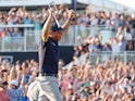 Phil Mickelson celebrates after winning the US PGA Championship on May 24, 2021