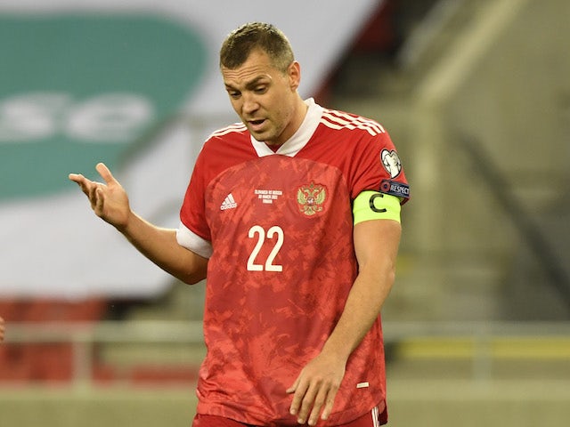 Russia's Artem Dzyuba pictured in March 2021