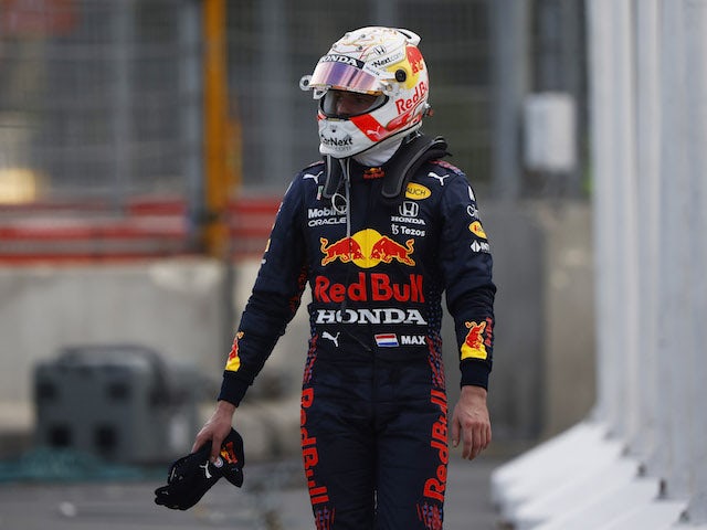 Max Verstappen crashes out towards end of Azerbaijan Grand Prix