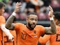 Memphis Depay celebrates scoring for Netherlands on June 6, 2021